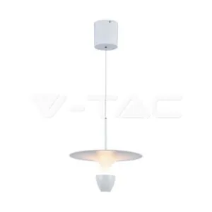 V-TAC VT-23102 9W LED Висяща Лампа (30*300*1370MM) Бяло Тяло 3000K Регулируема