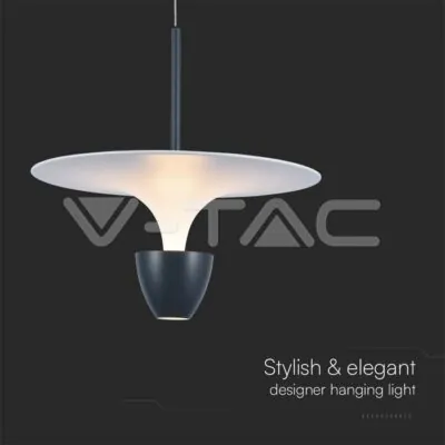 V-TAC VT-23103 9W LED Висяща Лампа (30*300*1370MM) Бяло+Сиво Тяло 3000K Регулируема