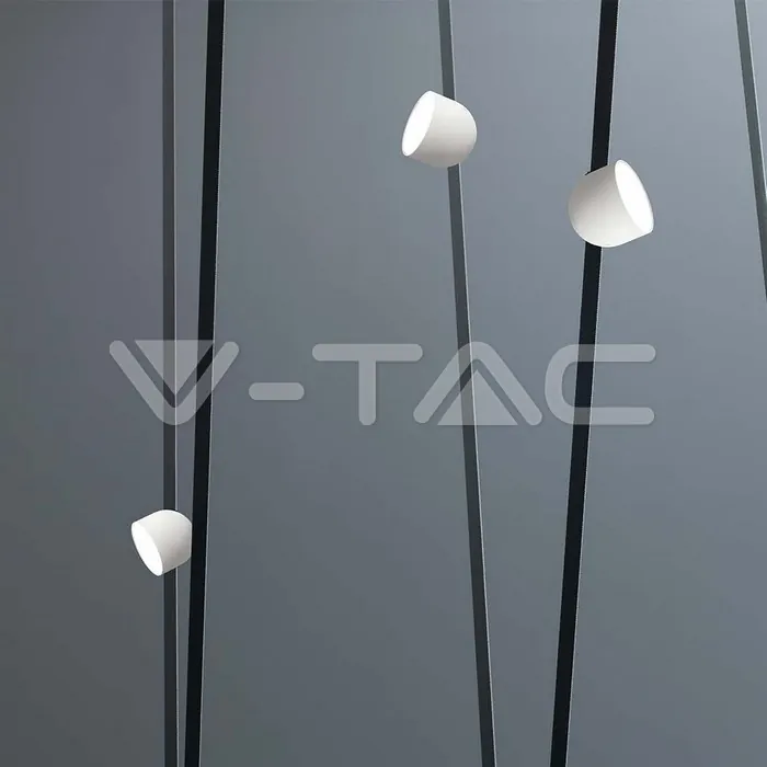 V-TAC VT-23107 12W LED Магнитен Осветител Въже 120`D 3000K Пясъчно Бяло Тяло 3 Години Гаранция