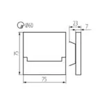 Kanlux 23108 Стълбищно ЛЕД осветително тяло SAB 12V 0.8W 3000K IP20