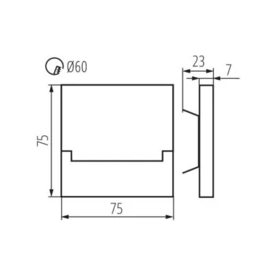 Kanlux 23108 Стълбищно ЛЕД осветително тяло SAB 12V 0.8W 3000K IP20