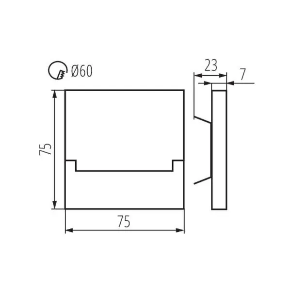Kanlux 23108 Стълбищно ЛЕД осветително тяло SAB 12V 0.8W 3000K IP20