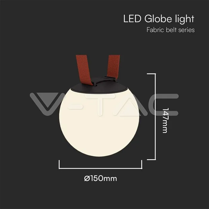 V-TAC VT-23108 10W LED Магнитен Осветител Въже 120`D 3000K Пясъчно Черно Тяло 3 Години Гаранция