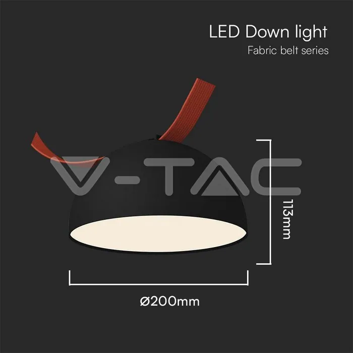 V-TAC VT-23109 20W LED Магнитен Осветител Въже 120`D 3000K Пясъчно Черно Тяло 3 Години Гаранция