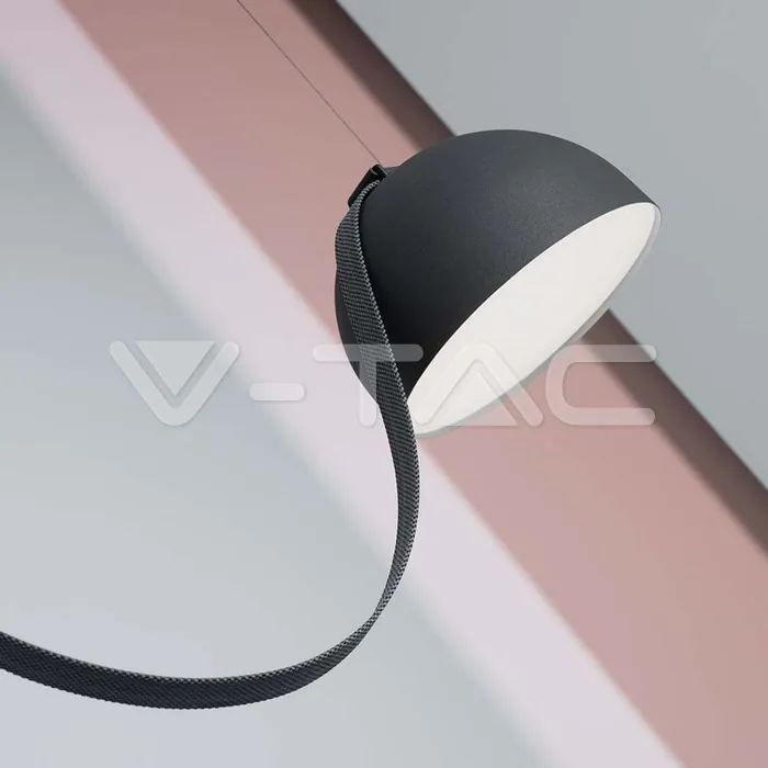 V-TAC VT-23109 20W LED Магнитен Осветител Въже 120`D 3000K Пясъчно Черно Тяло 3 Години Гаранция
