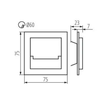 Kanlux 23111 Стълбищно Осветително тяло SABIK 6500K 0.8W IP20 12V