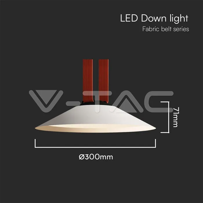 V-TAC VT-23112 20W LED Магнитен Осветител Въже 120`D 3000K Пясъчно Бяло Тяло 3 Години Гаранция