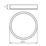 Kanlux 23125 Плафониера JASMIN E27 220V IP20