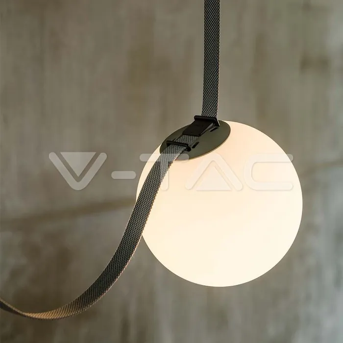 V-TAC VT-23126 Текстилен Колан Въже 10м/Ролка Сив