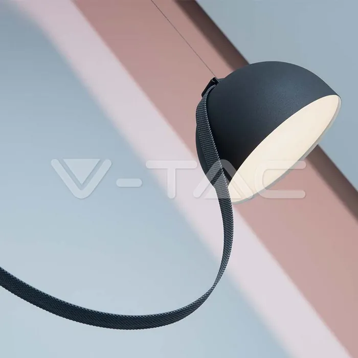 V-TAC VT-23126 Текстилен Колан Въже 10м/Ролка Сив