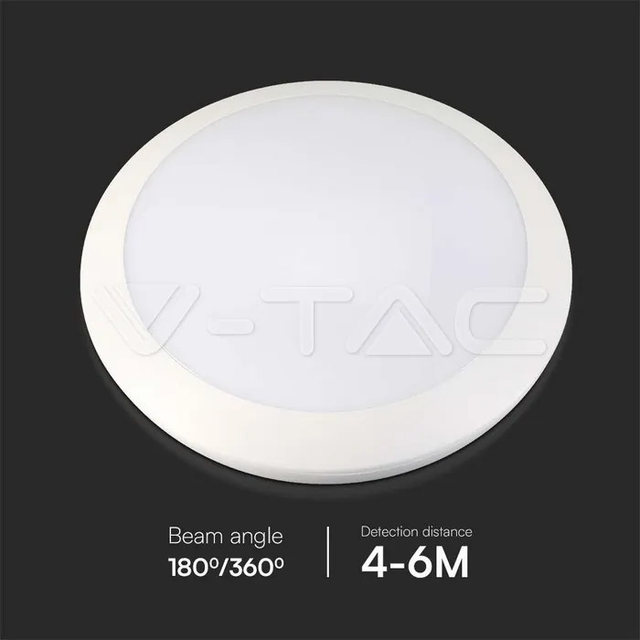 V-TAC VT-23160 20W Плафониера Със Сензор IP66