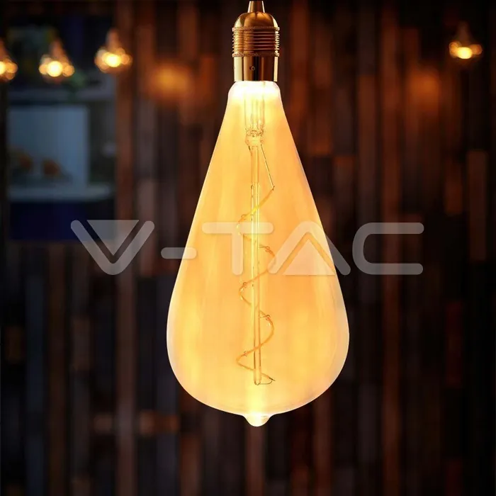 V-TAC VT-23172 LED Крушка 4W Filament Спирала ST120 2700K Амбър