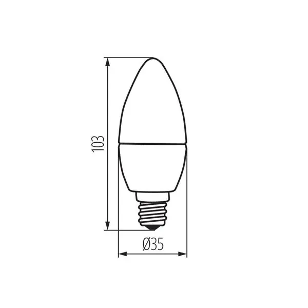 Kanlux 23432 ЛЕД Лампа DUN LED E14 220V 4.5W 3000K