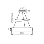 Kanlux 23752 Висяща лампа JASMIN 3x40W 60W E27 IP20 220V