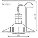 Kanlux 23854 Комплект осветителни тела за вграждане с източник TRIBIS II GU10 220V 3000K IP20