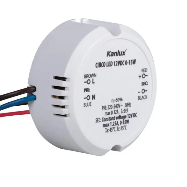 Kanlux 24243 Захранващо устройство CV CIRCO N CIRCO N LED 12VDC 15W