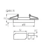 Kanlux 24410 Точково таванно Осветително тяло SOREN 3000K 20W G10 IP20 220V