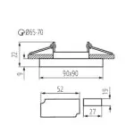 Kanlux 24414 Точково таванно осветително тяло SOREN GU10 220V IP20