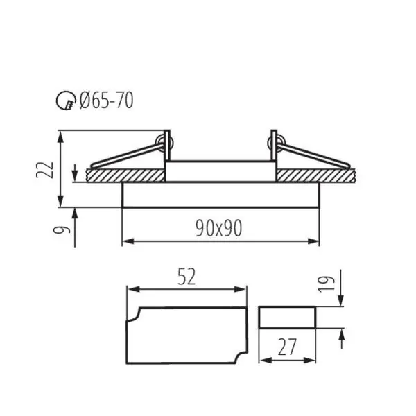 Kanlux 24414 Точково таванно осветително тяло SOREN GU10 220V IP20
