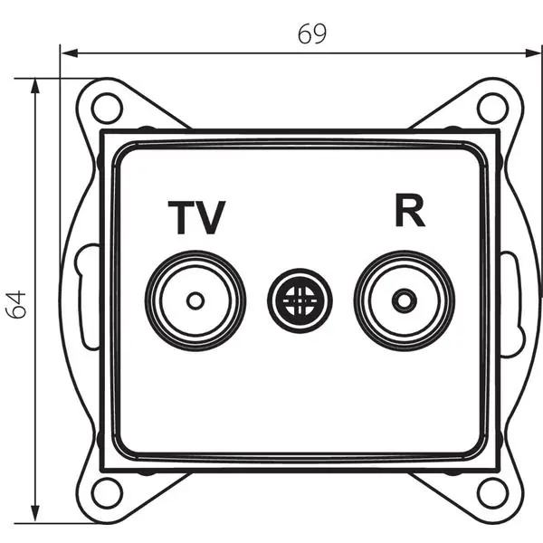 Kanlux 24746 Крайно гнездо R-TV DOMO