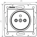 Kanlux 24854 Единичен захранващ контакт. френски стандарт DOMO
