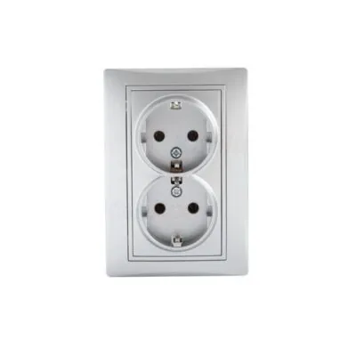 Kanlux 24858 Двоен електрически контакт Schuko. комплект DOMO