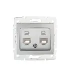 Kanlux 24873 Независимо двойно компютърно гнездо (2x RJ45Cat 5e Jack) DOMO