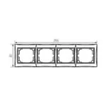 Kanlux 25001 Четворна хоризонтална рамка DOMO