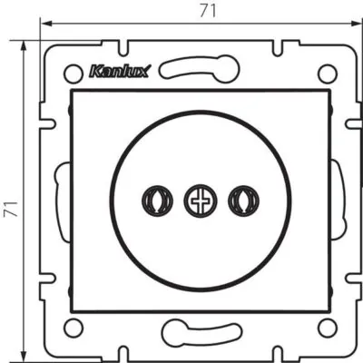 Kanlux 25025 Единичен електрически контакт DOMO
