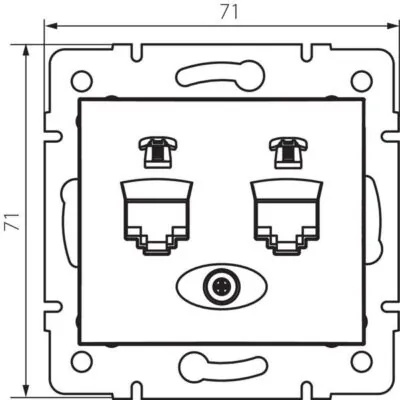 Kanlux 25047 Двойна независима телефонна розетка (2xRJ11) DOMO