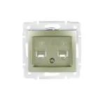 Kanlux 25047 Двойна независима телефонна розетка (2xRJ11) DOMO