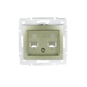 Kanlux 25047 Двойна независима телефонна розетка (2xRJ11) DOMO