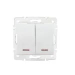 Kanlux 25070 Двоен електрически ключ LED LOGI