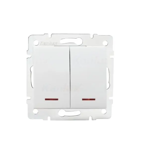 Kanlux 25070 Двоен електрически ключ LED LOGI