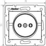 Kanlux 25144 Единичен електрически контакт LOGI