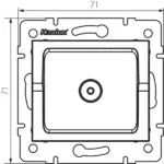 Kanlux 25156 Антенно междинно гнездо от тип TV LOGI