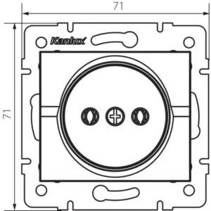 Kanlux 25203 Единичен електрически контакт LOGI