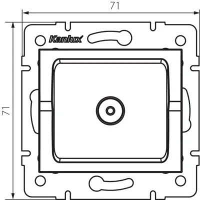 Kanlux 25215 Антенно междинно гнездо от тип TV LOGI