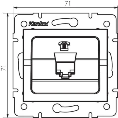Kanlux 25224 Единична телефонна розетка (RJ11) LOGI