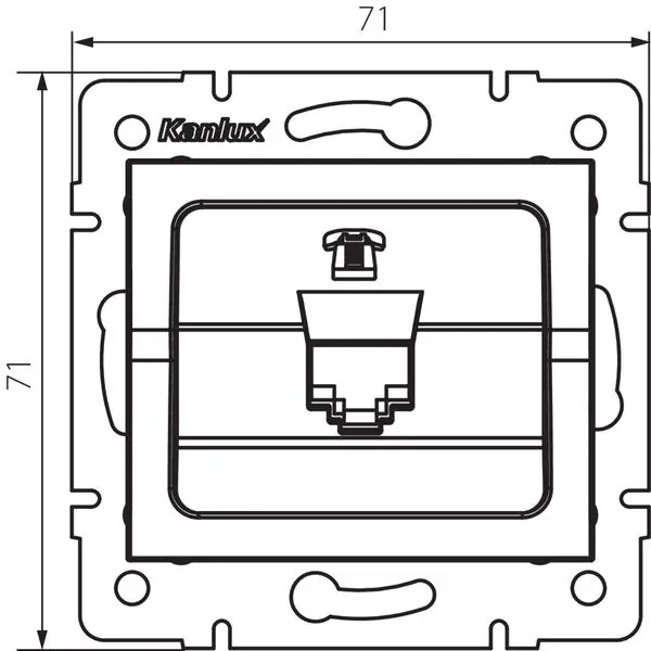 Kanlux 25224 Единична телефонна розетка (RJ11) LOGI