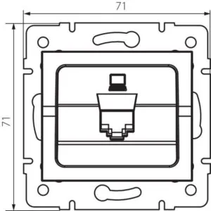Kanlux 25227 Единично компютърно гнездо (RJ45Cat 6 Jack) LOGI