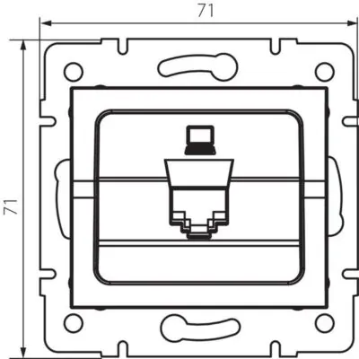 Kanlux 25227 Единично компютърно гнездо (RJ45Cat 6 Jack) LOGI