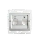 Kanlux 25231 Компютърно-телефонно гнездо (RJ45 Cat 6+RJ11) LOGI