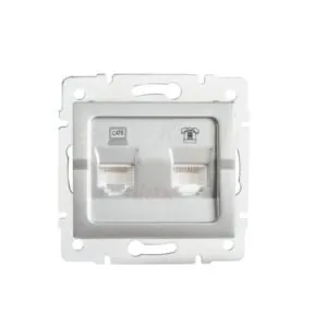 Kanlux 25231 Компютърно-телефонно гнездо (RJ45 Cat 6+RJ11) LOGI
