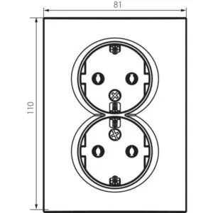 Kanlux 25272 Двоен електрически контакт Schuko. комплект LOGI