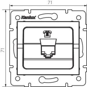 Kanlux 25283 Единична телефонна розетка (RJ11) LOGI