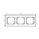 Kanlux 25296 Тройна хоризонтална рамка LOGI