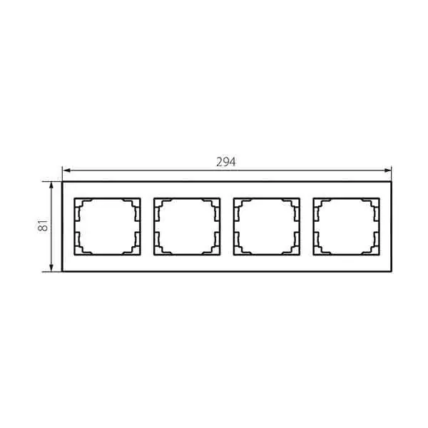 Kanlux 25297 Четворна хоризонтална рамка LOGI