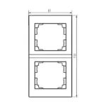 Kanlux 25299 Двойна ветикална рамка LOGI