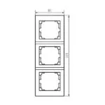Kanlux 25300 Тройна вертикална рамка LOGI